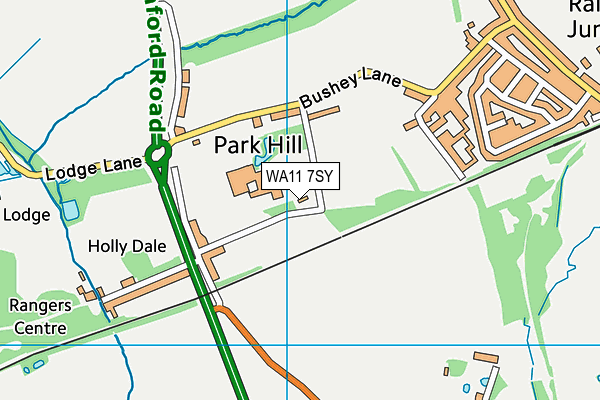 WA11 7SY map - OS VectorMap District (Ordnance Survey) WA11 7SY map - OS VectorMap District (Ordnance Survey)