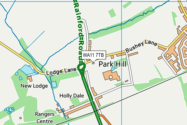 WA11 7TB map - OS VectorMap District (Ordnance Survey) WA11 7TB map - OS VectorMap District (Ordnance Survey)