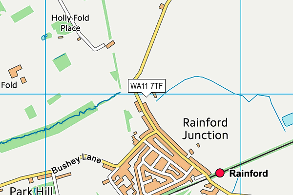 WA11 7TF map - OS VectorMap District (Ordnance Survey) WA11 7TF map - OS VectorMap District (Ordnance Survey)