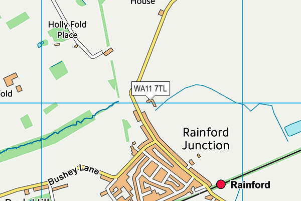 WA11 7TL map - OS VectorMap District (Ordnance Survey)