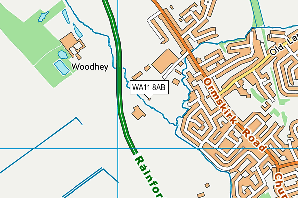 WA11 8AB map - OS VectorMap District (Ordnance Survey) WA11 8AB map - OS VectorMap District (Ordnance Survey)