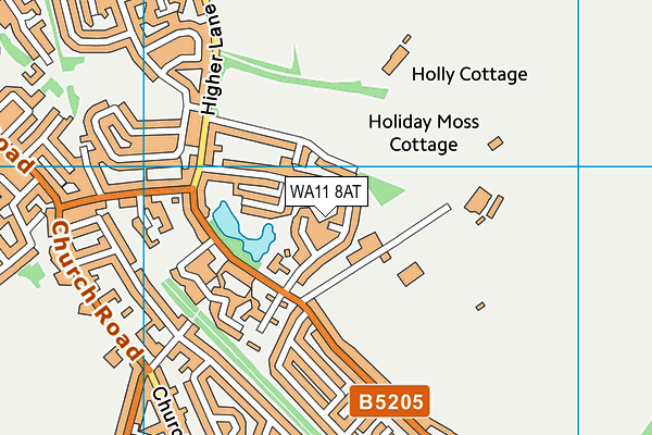 WA11 8AT map - OS VectorMap District (Ordnance Survey)