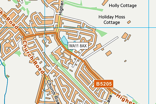 WA11 8AX map - OS VectorMap District (Ordnance Survey)