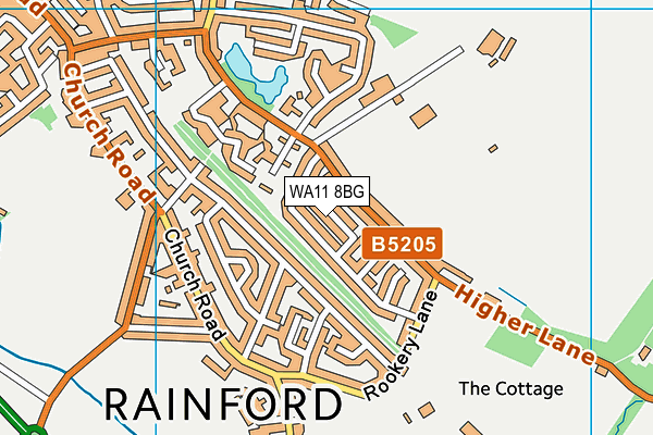 WA11 8BG map - OS VectorMap District (Ordnance Survey)