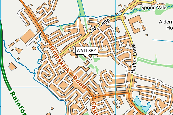 WA11 8BZ map - OS VectorMap District (Ordnance Survey) WA11 8BZ map - OS VectorMap District (Ordnance Survey)