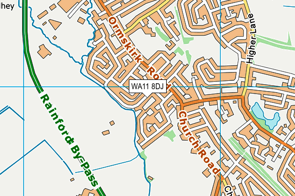 WA11 8DJ map - OS VectorMap District (Ordnance Survey)