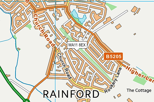 WA11 8EX map - OS VectorMap District (Ordnance Survey) WA11 8EX map - OS VectorMap District (Ordnance Survey)