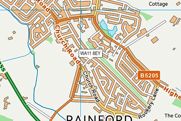 WA11 8EY map - OS VectorMap District (Ordnance Survey) WA11 8EY map - OS VectorMap District (Ordnance Survey)