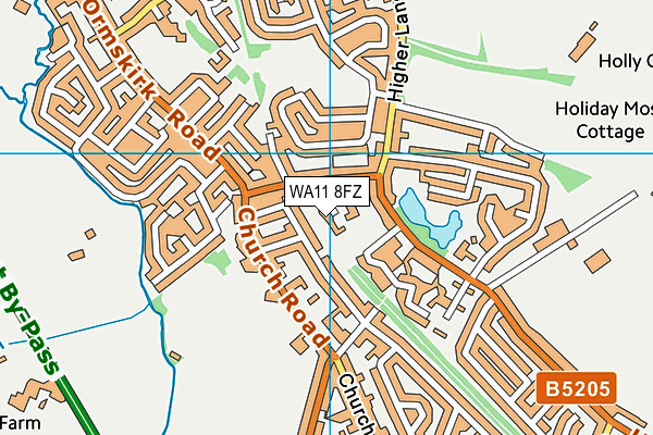 WA11 8FZ map - OS VectorMap District (Ordnance Survey) WA11 8FZ map - OS VectorMap District (Ordnance Survey)