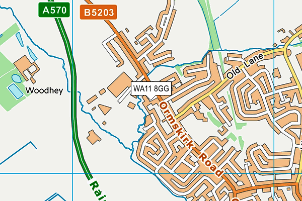 WA11 8GG map - OS VectorMap District (Ordnance Survey) WA11 8GG map - OS VectorMap District (Ordnance Survey)