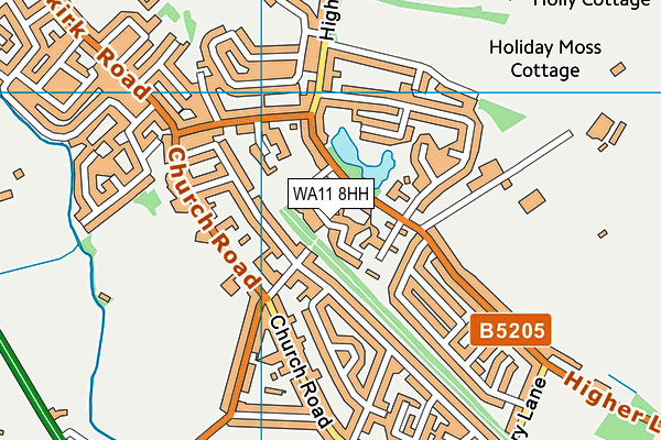 WA11 8HH map - OS VectorMap District (Ordnance Survey) WA11 8HH map - OS VectorMap District (Ordnance Survey)