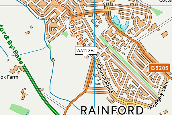 WA11 8HJ map - OS VectorMap District (Ordnance Survey)