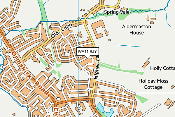 WA11 8JY map - OS VectorMap District (Ordnance Survey)