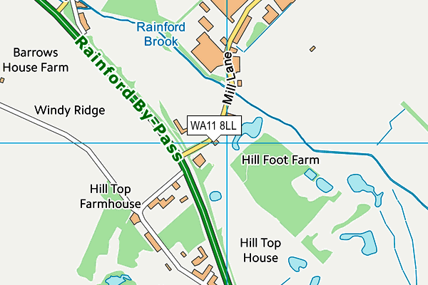 WA11 8LL map - OS VectorMap District (Ordnance Survey) WA11 8LL map - OS VectorMap District (Ordnance Survey)