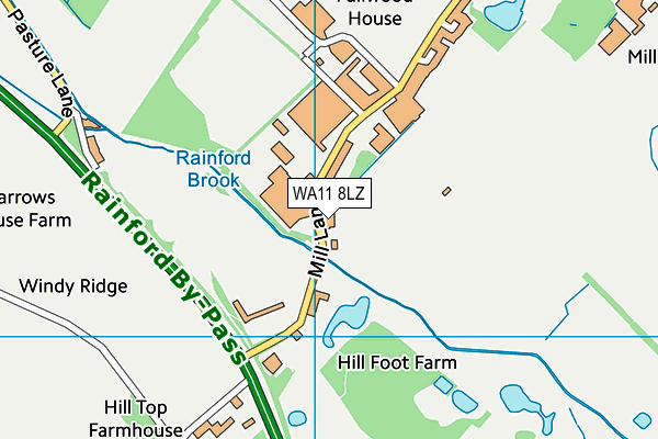 WA11 8LZ map - OS VectorMap District (Ordnance Survey) WA11 8LZ map - OS VectorMap District (Ordnance Survey)