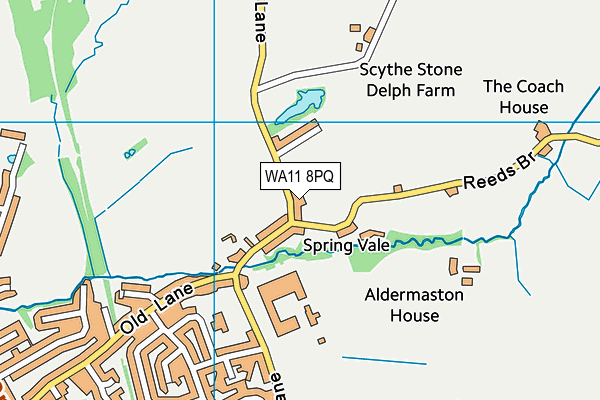 WA11 8PQ map - OS VectorMap District (Ordnance Survey)