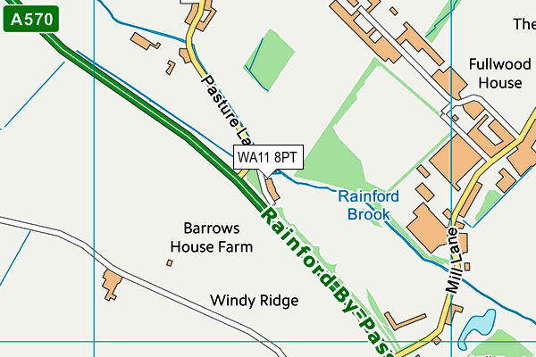 WA11 8PT map - OS VectorMap District (Ordnance Survey)