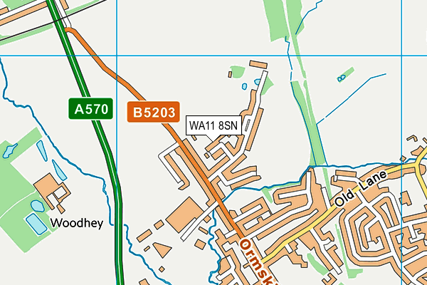 WA11 8SN map - OS VectorMap District (Ordnance Survey)