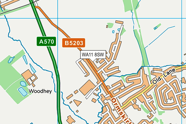 WA11 8SW map - OS VectorMap District (Ordnance Survey)