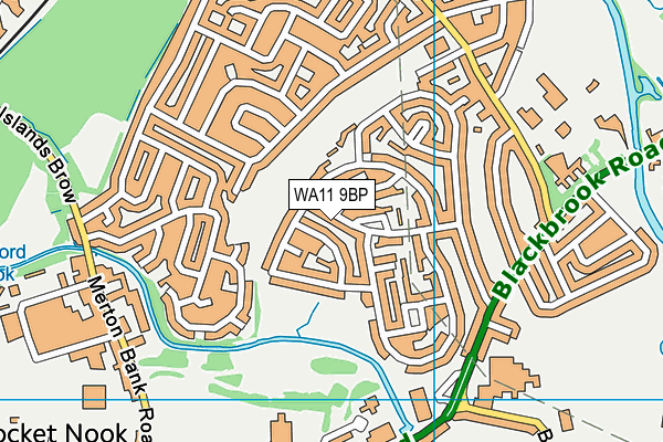 WA11 9BP map - OS VectorMap District (Ordnance Survey) WA11 9BP map - OS VectorMap District (Ordnance Survey)