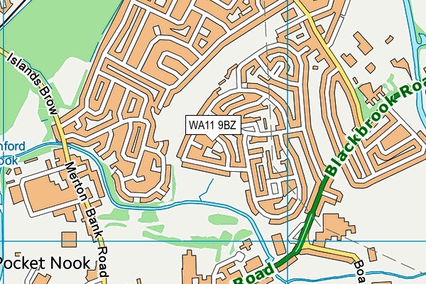 WA11 9BZ map - OS VectorMap District (Ordnance Survey) WA11 9BZ map - OS VectorMap District (Ordnance Survey)