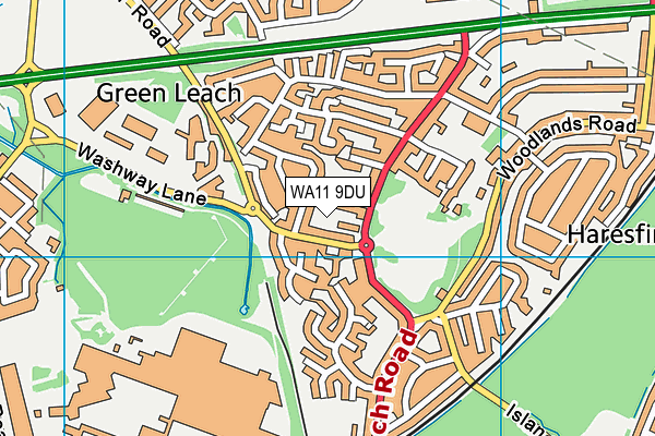 WA11 9DU map - OS VectorMap District (Ordnance Survey) WA11 9DU map - OS VectorMap District (Ordnance Survey)