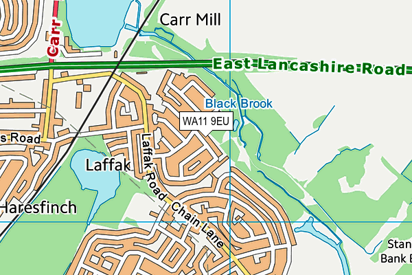 WA11 9EU map - OS VectorMap District (Ordnance Survey) WA11 9EU map - OS VectorMap District (Ordnance Survey)