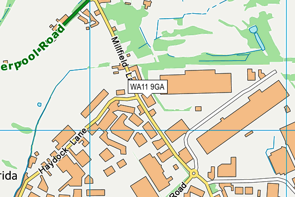 WA11 9GA map - OS VectorMap District (Ordnance Survey) WA11 9GA map - OS VectorMap District (Ordnance Survey)