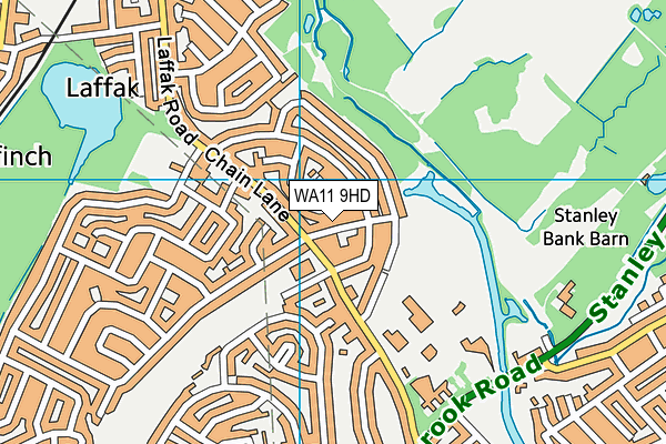 WA11 9HD map - OS VectorMap District (Ordnance Survey) WA11 9HD map - OS VectorMap District (Ordnance Survey)