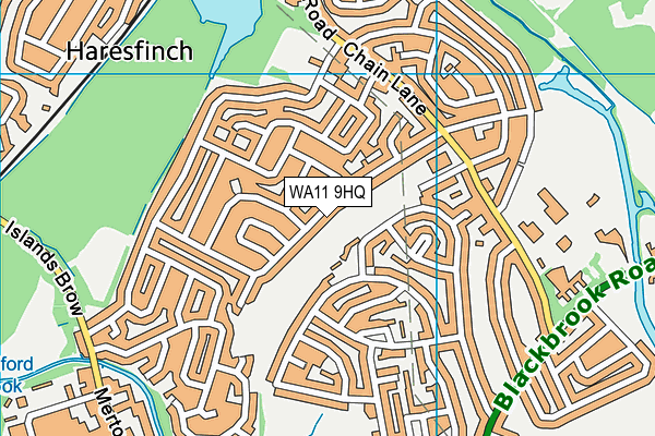 WA11 9HQ map - OS VectorMap District (Ordnance Survey) WA11 9HQ map - OS VectorMap District (Ordnance Survey)