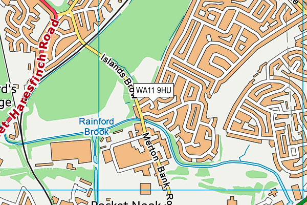 WA11 9HU map - OS VectorMap District (Ordnance Survey)