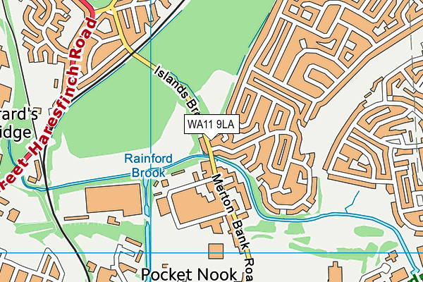 WA11 9LA map - OS VectorMap District (Ordnance Survey) WA11 9LA map - OS VectorMap District (Ordnance Survey)