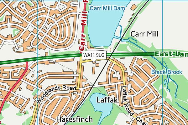 WA11 9LG map - OS VectorMap District (Ordnance Survey) WA11 9LG map - OS VectorMap District (Ordnance Survey)