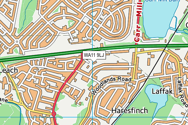 WA11 9LJ map - OS VectorMap District (Ordnance Survey) WA11 9LJ map - OS VectorMap District (Ordnance Survey)