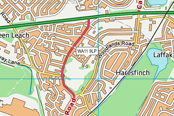 WA11 9LP map - OS VectorMap District (Ordnance Survey)