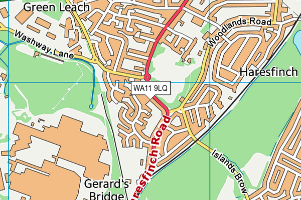 WA11 9LQ map - OS VectorMap District (Ordnance Survey) WA11 9LQ map - OS VectorMap District (Ordnance Survey)