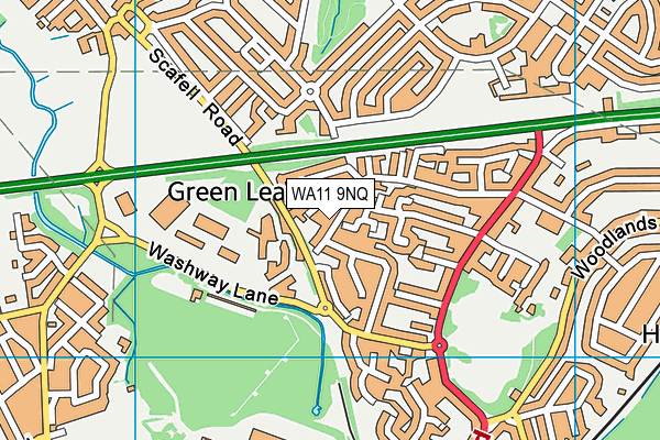 WA11 9NQ map - OS VectorMap District (Ordnance Survey)