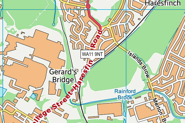 WA11 9NT map - OS VectorMap District (Ordnance Survey) WA11 9NT map - OS VectorMap District (Ordnance Survey)