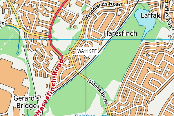 WA11 9PF map - OS VectorMap District (Ordnance Survey) WA11 9PF map - OS VectorMap District (Ordnance Survey)