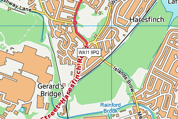 WA11 9PQ map - OS VectorMap District (Ordnance Survey) WA11 9PQ map - OS VectorMap District (Ordnance Survey)