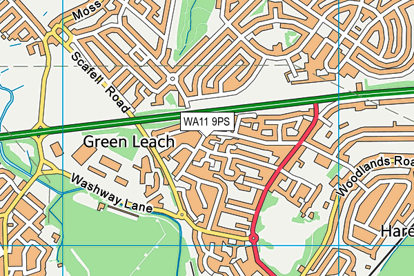 WA11 9PS map - OS VectorMap District (Ordnance Survey) WA11 9PS map - OS VectorMap District (Ordnance Survey)
