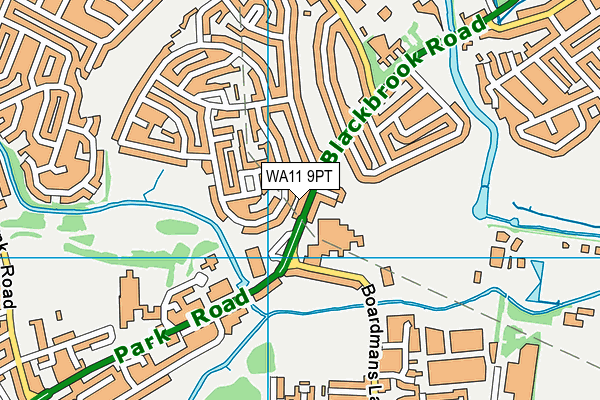 WA11 9PT map - OS VectorMap District (Ordnance Survey)