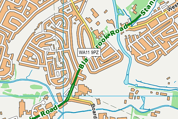 WA11 9PZ map - OS VectorMap District (Ordnance Survey) WA11 9PZ map - OS VectorMap District (Ordnance Survey)