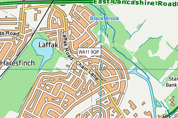 WA11 9QP map - OS VectorMap District (Ordnance Survey) WA11 9QP map - OS VectorMap District (Ordnance Survey)