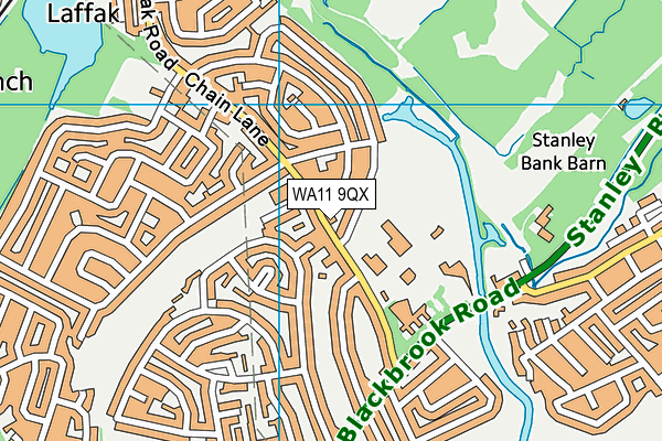 WA11 9QX map - OS VectorMap District (Ordnance Survey) WA11 9QX map - OS VectorMap District (Ordnance Survey)
