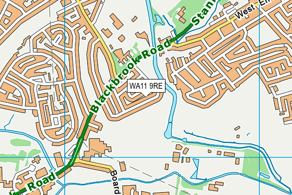 WA11 9RE map - OS VectorMap District (Ordnance Survey) WA11 9RE map - OS VectorMap District (Ordnance Survey)