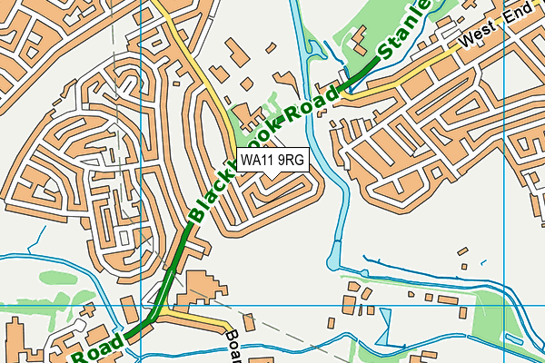 WA11 9RG map - OS VectorMap District (Ordnance Survey) WA11 9RG map - OS VectorMap District (Ordnance Survey)