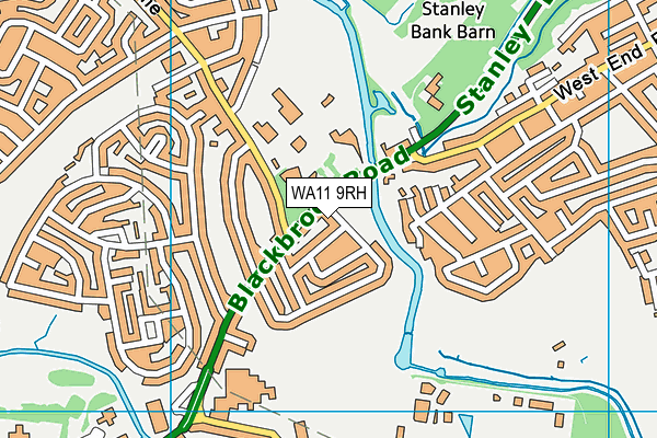 WA11 9RH map - OS VectorMap District (Ordnance Survey) WA11 9RH map - OS VectorMap District (Ordnance Survey)