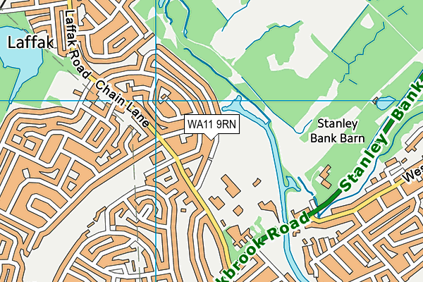 WA11 9RN map - OS VectorMap District (Ordnance Survey) WA11 9RN map - OS VectorMap District (Ordnance Survey)