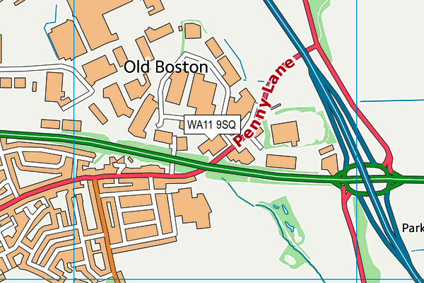 WA11 9SQ map - OS VectorMap District (Ordnance Survey) WA11 9SQ map - OS VectorMap District (Ordnance Survey)